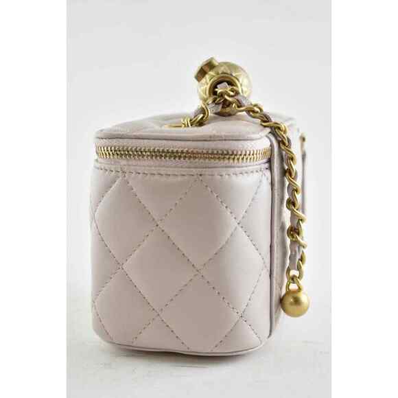 Chanel 21B Mini Purple Vanity Chain Gold Coco Pearl Crush Shoulder Crossbody Bag - Picture 9 of 12